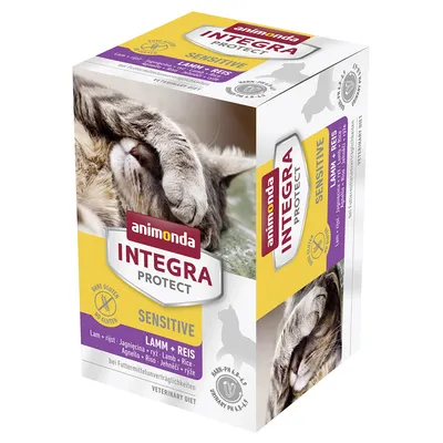 Animonda Integra Protect Sensitive αρνί + ρύζι, χωρίς γλουτένη, για δυσανεξίες τροφών, Veterinary Diet, ουροποιητικό pH 6.7-6.5.