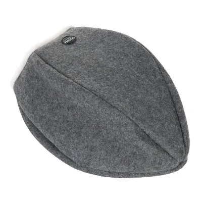 Grey felt product with white lining and round label print 'Cosma'.
