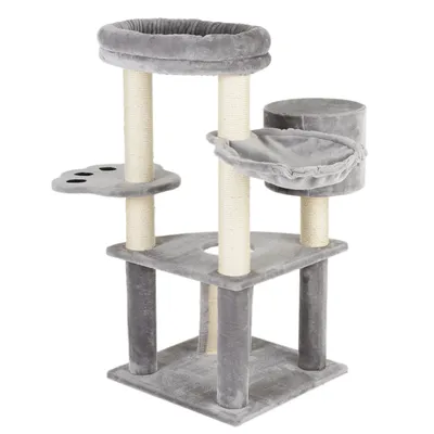 Bear's Den Cat Tree - Light Grey