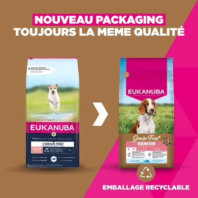Eukanuba Grain Free Senior Small & Medium Poisson de mer