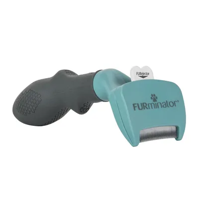 FURminator инструмент для ухода за шерстью с эргономичной ручкой и лезвием из нержавеющей стали, подходит для удаления выпавших волос.
