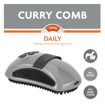 Curry Comb Groom. Redar ut och tar bort lösa täckhår. Passar alla storlekar och hårtyper hos djur. För daglig vård.