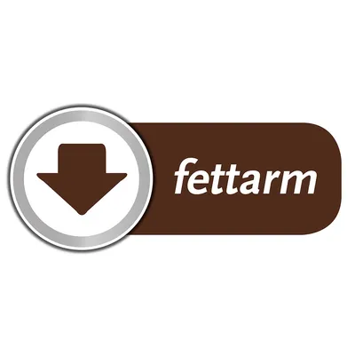 fettarm (texte en allemand) avec flèche vers le bas