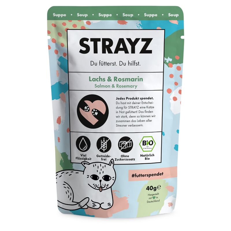 STRAYZ BIO Soupe 14 x 40 g pour chat