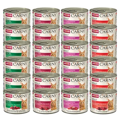 Animonda Carny Adult корм для кошек, разные виды: говядина и сердце, говядина и олень, мульти-мясной коктейль, чистая говядина. Без сахара и зерна.