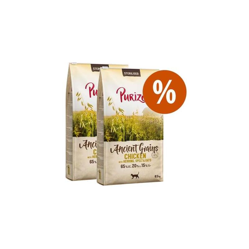 Ekonomipack: 2 x 6,5 kg Purizon Ancient Grains Adult - med urkorn