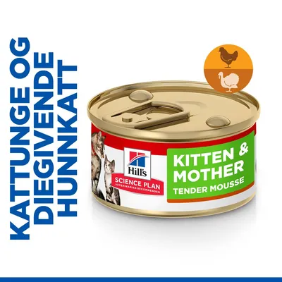 Hill's Science Plan Kitten & Mother Tender Mousse med kylling og kalkun