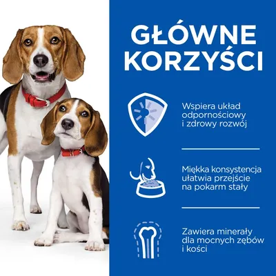 Główne korzyści: wspiera układ odpornościowy i zdrowy rozwój, miękka konsystencja ułatwia przejście na pokarm stały, zawiera minerały dla mocnych zębów i kości.