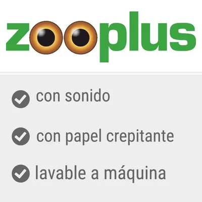zooplus. con sonido, con papel crepitante, lavable a máquina