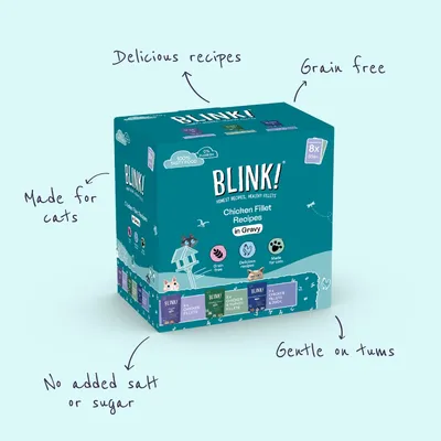 Blink! Chicken Fillet Recipes in Gravy - Mixed Pack (8 x 85g) Blink! Chicken Fillet Recipes in Gravy - Mixed Pack (8 x 85g)