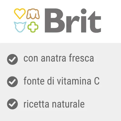 Brit, con anatra fresca, fonte di vitamina C, ricetta naturale