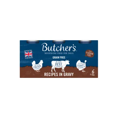 Butcher's Grain Free Recipes in Gravy 6 x 400g - Mixed Pack Butcher's Grain Free Recipes in Gravy 6 x 400g - Mixed Pack
