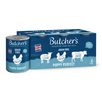 Butcher's Grain Free Puppy Perfect 6 x 400g - Mixed Pack Butcher's Grain Free Puppy Perfect 6 x 400g - Mixed Pack