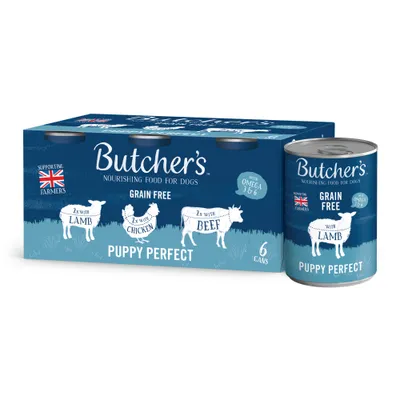 Butcher's Grain Free Puppy Perfect 6 x 400g - Mixed Pack Butcher's Grain Free Puppy Perfect 6 x 400g - Mixed Pack