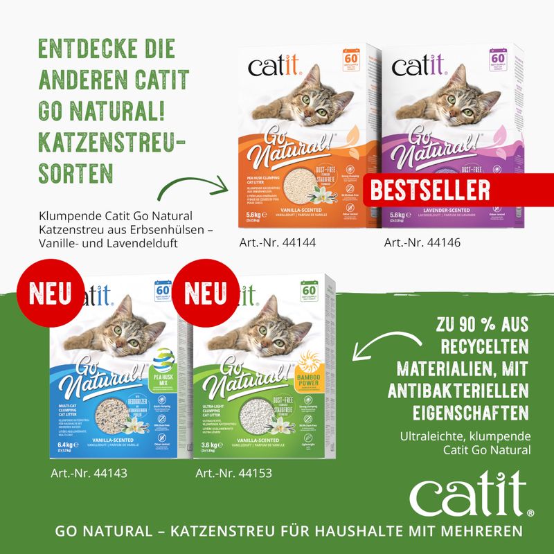 Catit Go Natural! borsó + bentonit alom vanília illattal