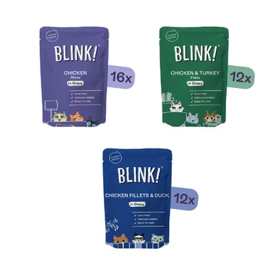 Blink! Chicken Fillet Recipes in Gravy - Mixed Mega Pack (40 x 85g)