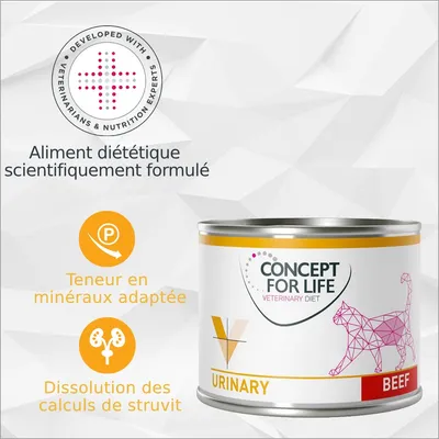 Concept for Life Veterinary Diet Urinary bœuf pour chat