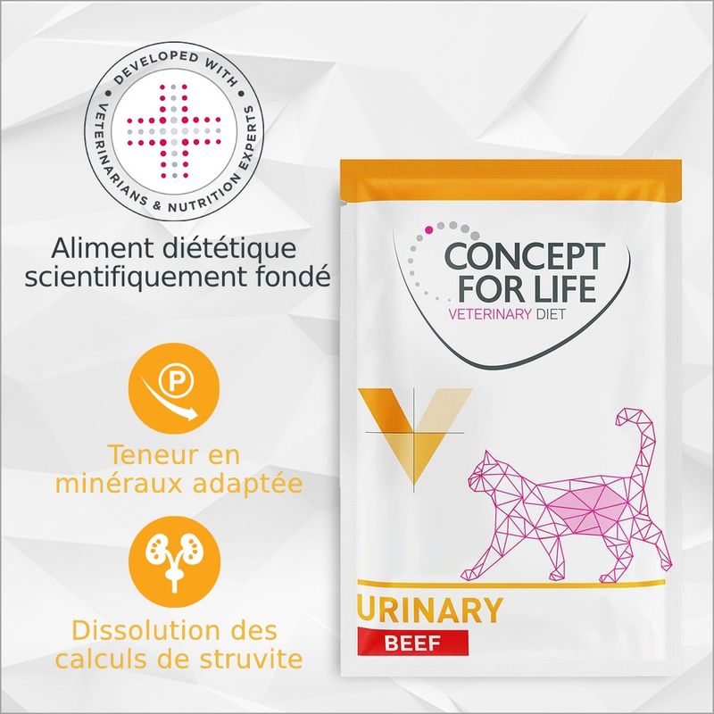 Concept for Life Veterinary Diet Urinary bœuf pour chat