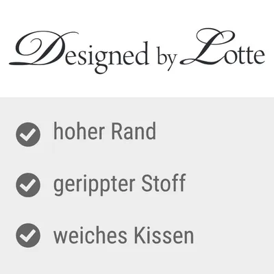 Designed by Lotte. Eigenschaften: hoher Rand, gerippter Stoff, weiches Kissen.