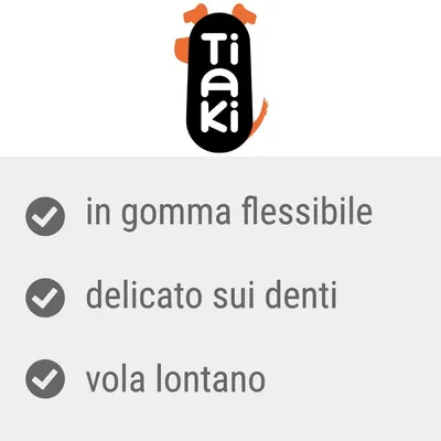 Tiaki. In gomma flessibile, delicato sui denti, vola lontano.