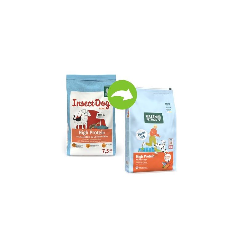Green Petfood High Protein met insecten & Zalm