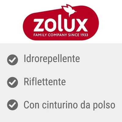 zolux FAMILY COMPANY SINCE 1933. Idrorepellente, riflettente, con cinturino da polso.