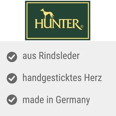 Hunter. Aus Rindsleder, handgesticktes Herz, made in Germany.