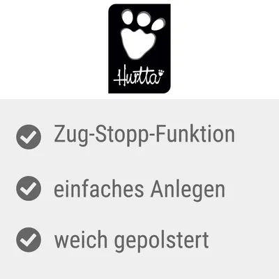 Hurtta. Zug-Stopp-Funktion, einfaches Anlegen, weich gepolstert.