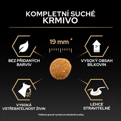Kompletní krmivo ve formě granulí, velikost 19 mm, bez barviv, s vysokým obsahem bílkovin, vysokou vstřebatelností živin, lehce stravitelné. Kompletní krmivo ve formě granulí, velikost 19 mm, bez barviv, s vysokým obsahem bílkovin, vysokou vstřebatelností živin, lehce stravitelné.