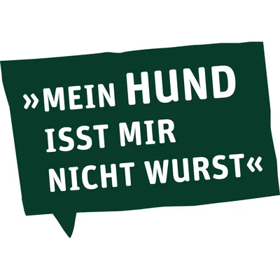 Text: Mein Hund isst mir nicht Wurst.