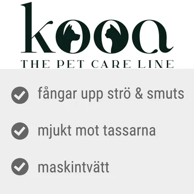 kooa THE PET CARE LINE. fångar upp strö & smuts, mjukt mot tassarna, maskintvätt