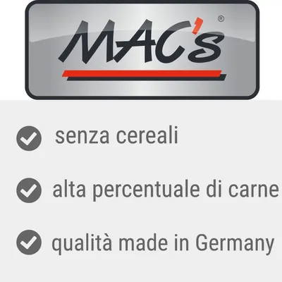 MAC's, senza cereali, alta percentuale di carne, qualità made in Germany