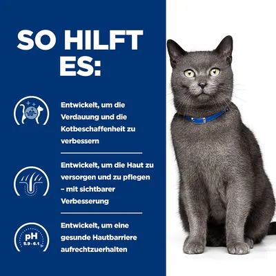 So hilft es: Verbesserung der Verdauung und Kotbeschaffenheit, Pflege der Haut mit sichtbarer Verbesserung, Erhalt einer gesunden Hautbarriere. pH-Wert 5,9-6,1.