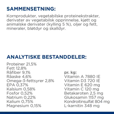 Hill's Prescription Diet Canine j/d Reduced Calorie Joint Care med kylling