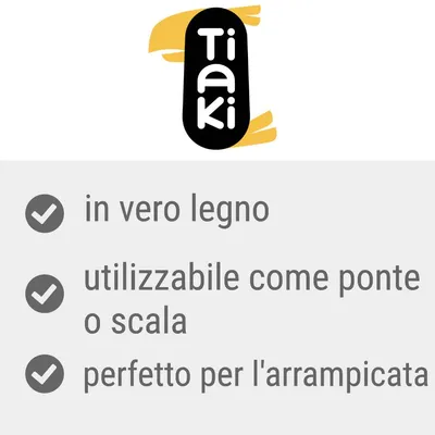 Tiaki. in vero legno, utilizzabile come ponte o scala, perfetto per l'arrampicata