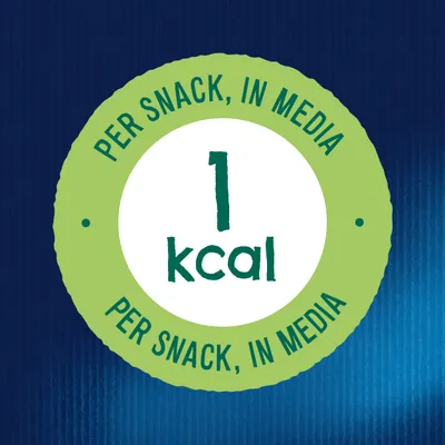 1 kcal per snack, in media