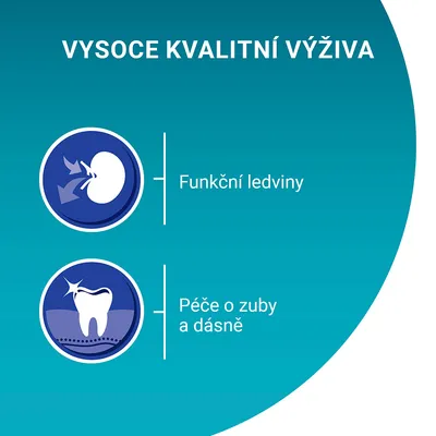 VYSOCE KVALITNÍ VÝŽIVA. Funkční ledviny. Péče o zuby a dásně.