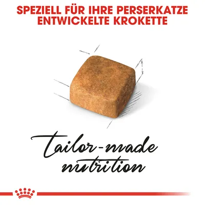 Speziell für Perserkatzen entwickelte Krokette. Tailor-made nutrition.