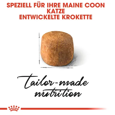 Speziell für Maine Coon Katzen entwickelte Krokette. Tailor-made nutrition.