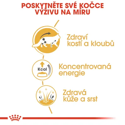 Poskytněte své kočce výživu na míru: zdraví kostí a kloubů, koncentrovaná energie, zdravá kůže a srst.