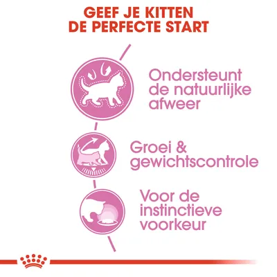Geef je kitten de perfecte start: ondersteunt de natuurlijke afweer, groei & gewichtscontrole, voor de instinctieve voorkeur.