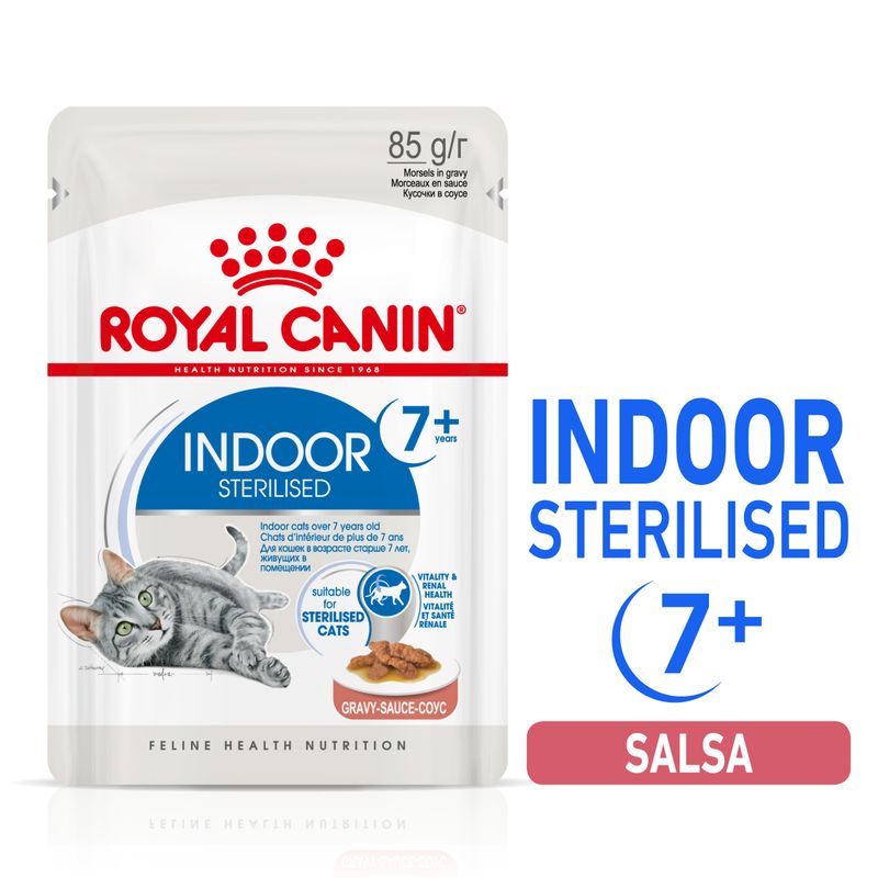 Royal Canin Indoor Sterilised 7+ en salsa