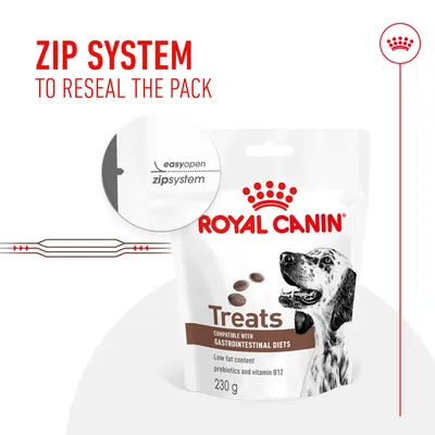 Image shows zip system feature for resealing the pack, with text highlighting 'zip system to reseal the pack' and a close-up of the easy open zipsystem on the packaging.