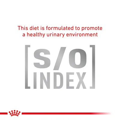 This diet is formulated to promote a healthy urinary environment. S/O Index.