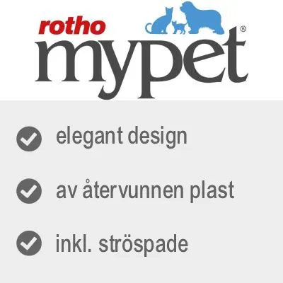 rotho mypet. elegant design, av återvunnen plast, inkl. ströspade.
