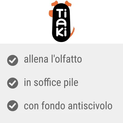 Tiaki, allena l'olfatto, in soffice pile, con fondo antiscivolo