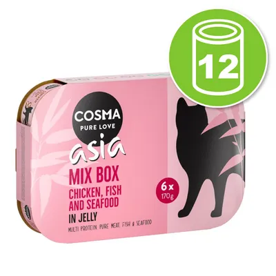 Lot de boîtes Cosma Asia 12 x 170 g pour chat