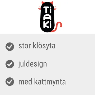 Tiaki. stor klösyta, juldesign, med kattmynta