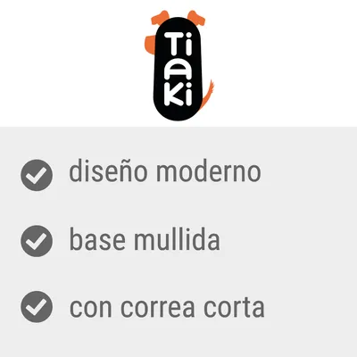 Tiaki. diseño moderno, base mullida, con correa corta Tiaki. diseño moderno, base mullida, con correa corta