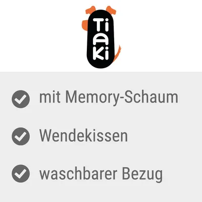 Tiaki. Mit Memory-Schaum, Wendekissen, waschbarer Bezug.